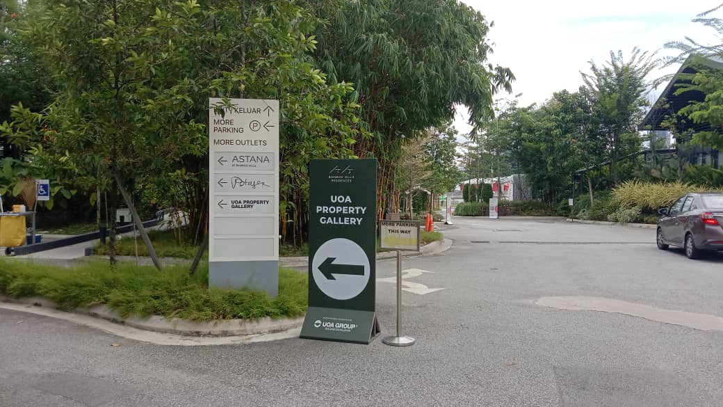 UOA property gallery wayfinding sign