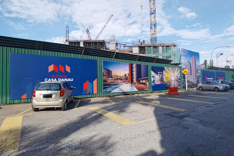 Construction site hoarding board for Casa Danau
