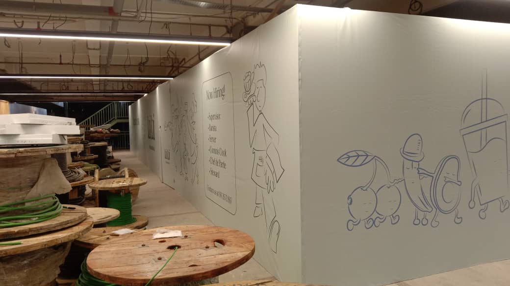 Shopping Mall Hoarding Boards for safety