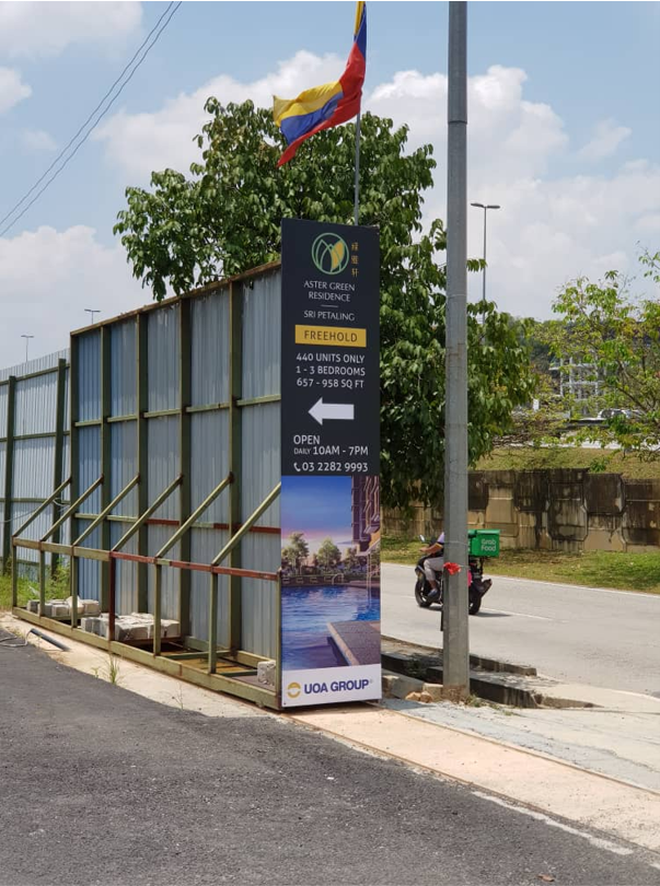 Wayfinding Direction Sign for Aster Green Residence
