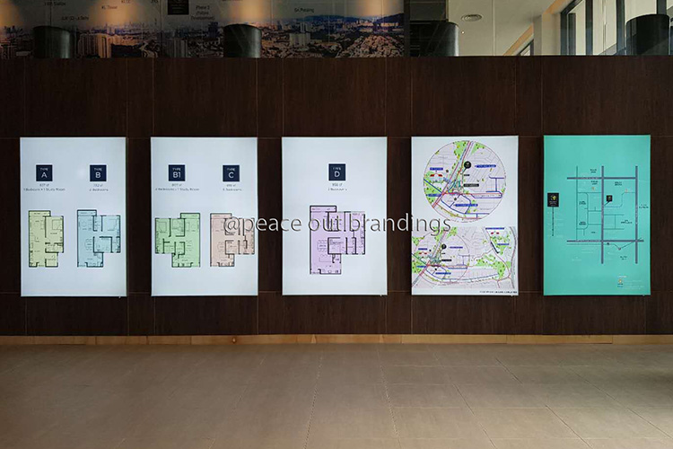 Sales Gallery Lightbox Display for Floor Plan